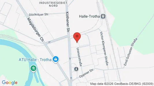 Apartments for rent i Halle (Saale) - kort over placeringen