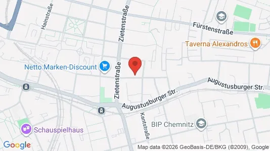 Apartments for rent i Chemnitz - kort over placeringen