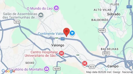 Apartments for rent i Valongo - kort over placeringen