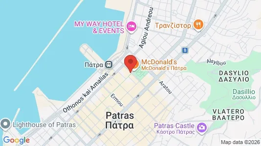 Apartments for rent i Patras - kort over placeringen