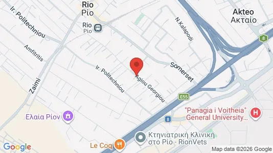Apartments for rent i Patras - kort over placeringen