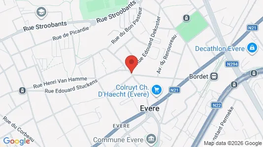 Apartments for rent i Brussels Evere - kort over placeringen