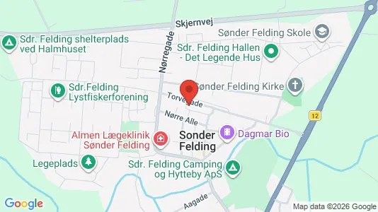 Apartments for rent i Sønder Felding - kort over placeringen