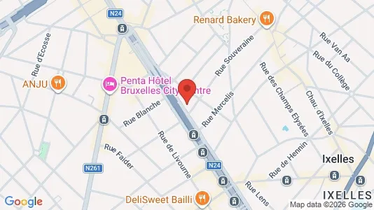 Apartments for rent i Brussels Elsene - kort over placeringen