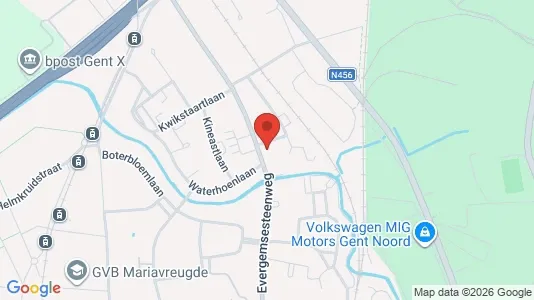 Apartments for rent i Gent Wondelgem - kort over placeringen