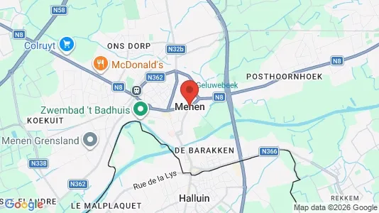 Houses for rent i Menen - kort over placeringen
