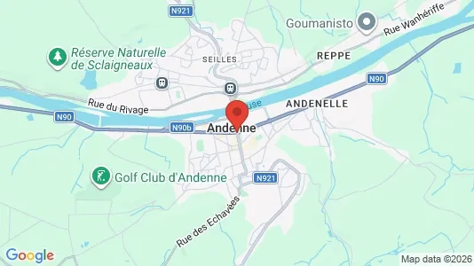 Houses for rent i Andenne - kort over placeringen