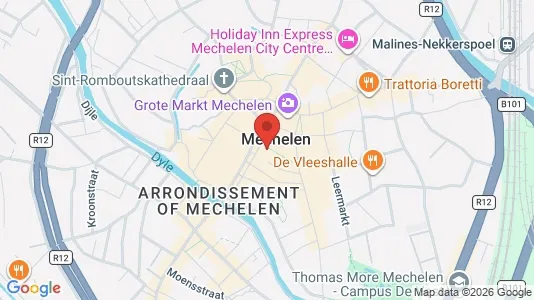 Apartments for rent i Mechelen - kort over placeringen