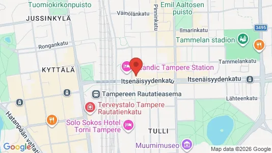 Apartments for rent i Tampere Keskinen - kort over placeringen