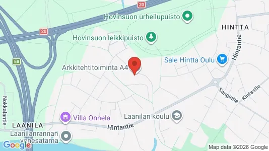 Apartments for rent i Oulu - kort over placeringen