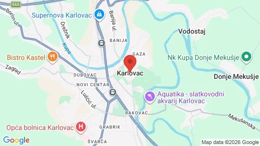 Apartments for rent i Karlovac - kort over placeringen