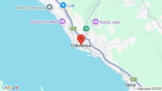 Apartments for rent i Crikvenica - kort over placeringen