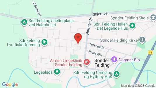 Apartments for rent i Sønder Felding - kort over placeringen