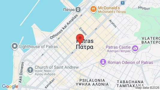 Apartments for rent i Patras - kort over placeringen
