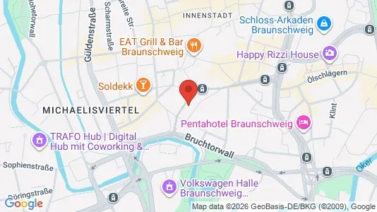 Apartments for rent i Braunschweig - kort over placeringen