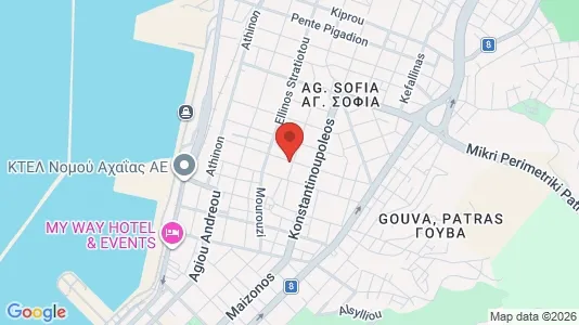 Apartments for rent i Patras - kort over placeringen