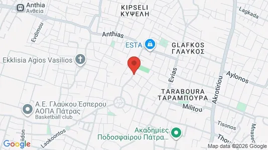 Apartments for rent i Patras - kort over placeringen
