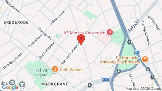 Apartments for rent i Stad Antwerp - kort over placeringen