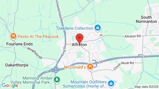 Apartments for rent i Alfreton - Derbyshire - kort over placeringen