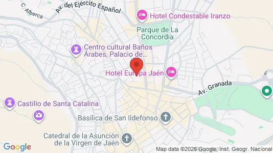 Apartments for rent i Jaén - kort over placeringen