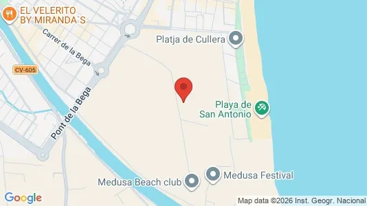 Apartments for rent i Cullera - kort over placeringen
