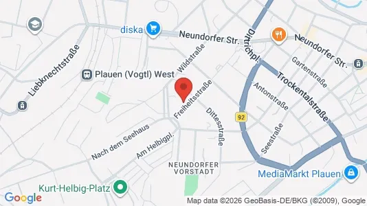 Apartments for rent i Vogtlandkreis - kort over placeringen