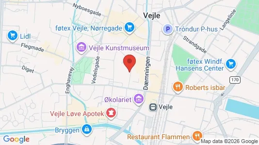 Apartments for rent i Vejle Center - kort over placeringen