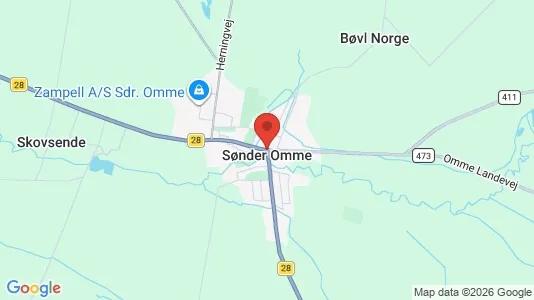 Houses for rent i Sønder Omme - kort over placeringen