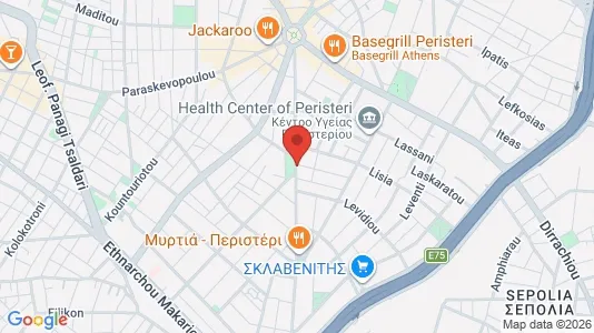 Apartments for rent i Peristeri - kort over placeringen