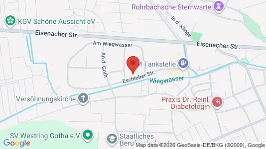 Apartments for rent i Gotha - kort over placeringen