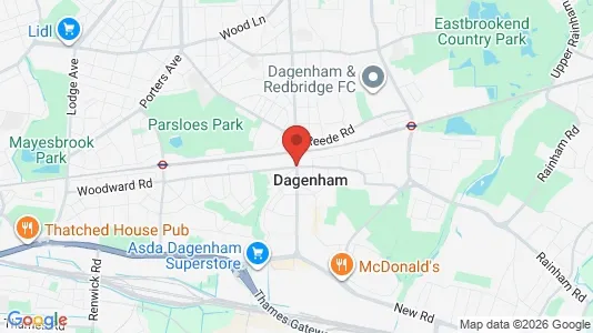Houses for rent i Dagenham - Essex - kort over placeringen