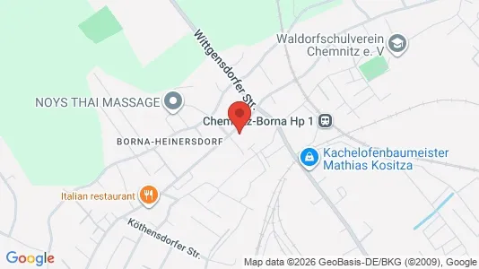Apartments for rent i Chemnitz - kort over placeringen
