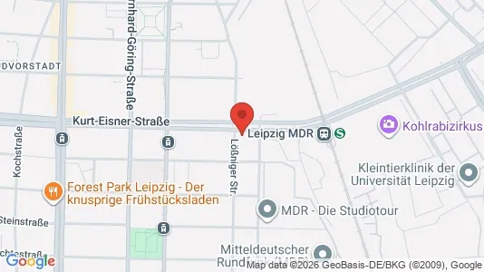 Apartments for rent i Leipzig - kort over placeringen