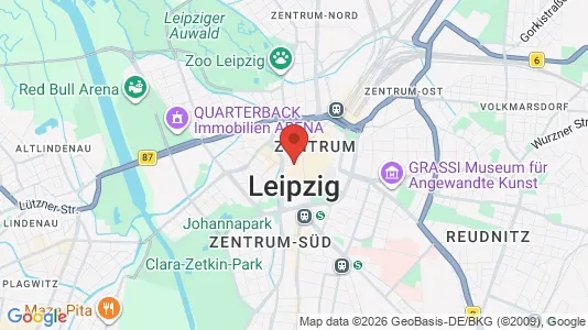 Rooms for rent i Leipzig - kort over placeringen