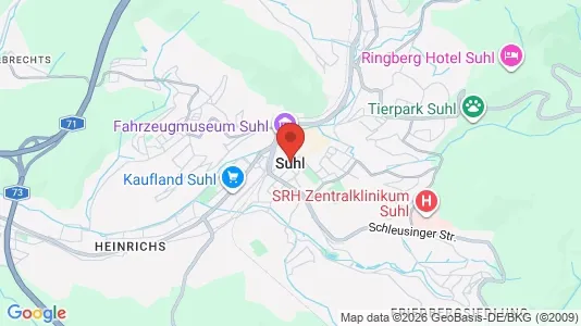 Apartments for rent i Suhl - kort over placeringen