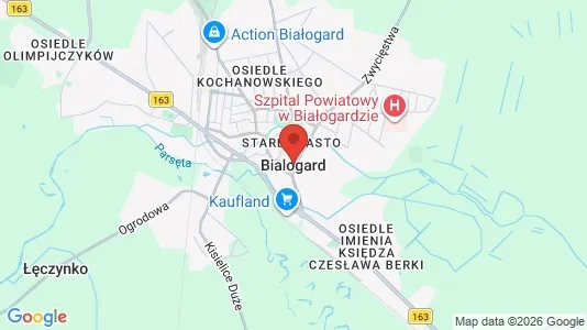 Houses for rent i Białogardzki - kort over placeringen