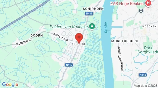 Houses for rent i Kruibeke - kort over placeringen