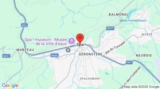 Apartments for rent i Spa - kort over placeringen