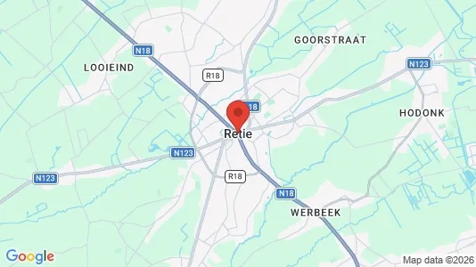 Houses for rent i Retie - kort over placeringen