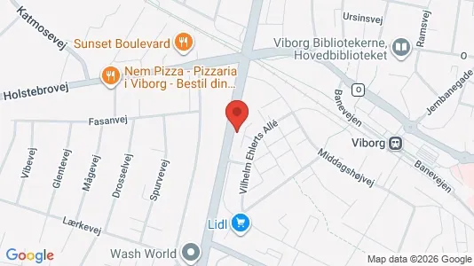 Apartments for rent i Viborg - kort over placeringen