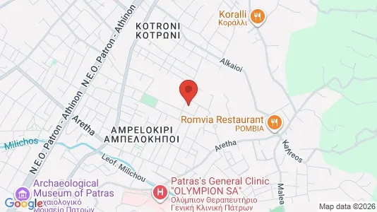 Apartments for rent i Patras - kort over placeringen