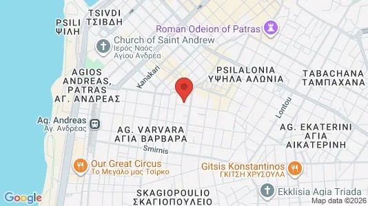 Apartments for rent i Patras - kort over placeringen