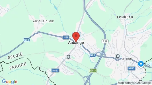 Houses for rent i Aubange - kort over placeringen