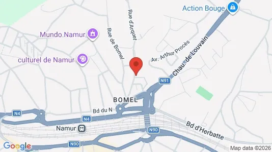 Apartments for rent i Namen - kort over placeringen