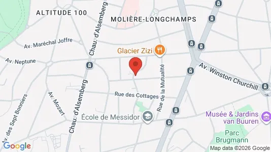Apartments for rent i Brussels Ukkel - kort over placeringen