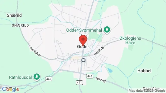 Apartments for rent i Odder - kort over placeringen