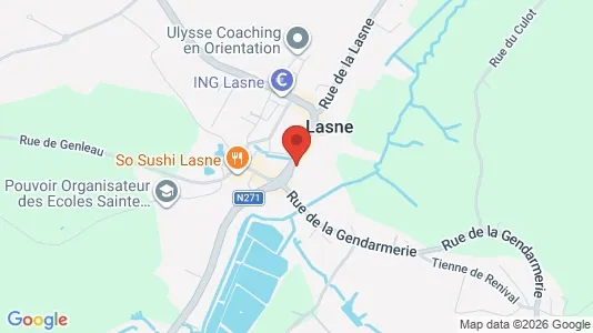 Apartments for rent i Lasne - kort over placeringen