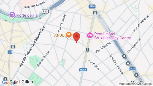 Apartments for rent i Brussels Sint-Gillis - kort over placeringen