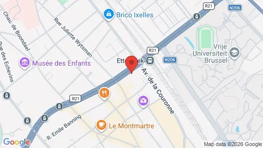 Apartments for rent i Brussels Elsene - kort over placeringen