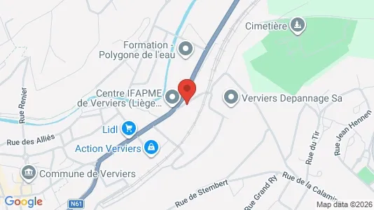 Apartments for rent i Verviers - kort over placeringen